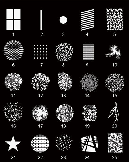 SOONPHO OT1 Graphic Cards – Optical Condenser Background Projection DIY Shade for Godox LED Lights