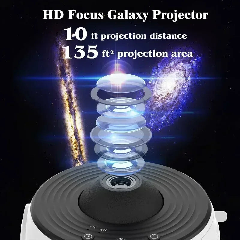 New 13-in-1 Star Projector Galaxy Light – 360° Rotating Planetarium Aurora Night Lamp for Bedroom, Starry Sky LED Decor Gift for Kids & Adults