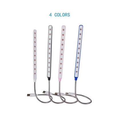 Mini USB Foldable LED Night Light - Portable Reading Lamp for Desk Decoration, PC Keyboard Lighting, Notebook Power Socket