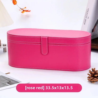 Dyson Hairdryer & Curling Iron PU Leather Storage Box – Round Circular Household Appliance Container
