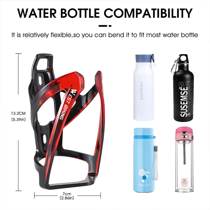 WEST BIKING Bicycle Water Bottle Cage – Colorful Gradient Ultralight MTB & Road Bike Bottle Holder, Cycling Bracket