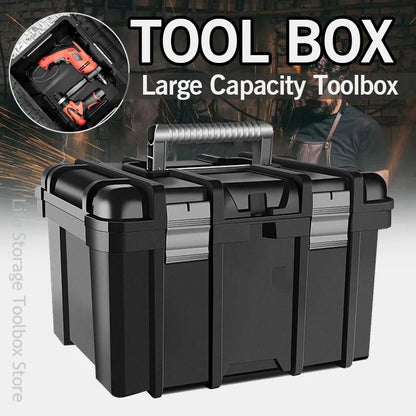 Large Portable Toolbox — Height-Adjustable Tool Organizer Suitcase for Garage, Workshop & Hardware Parts