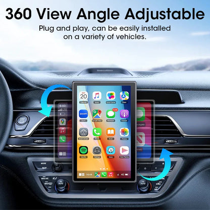 7/8/9'' Car Mirror Radio Display – Wireless CarPlay & Android Auto Multimedia Screen with Portrait & Landscape Support