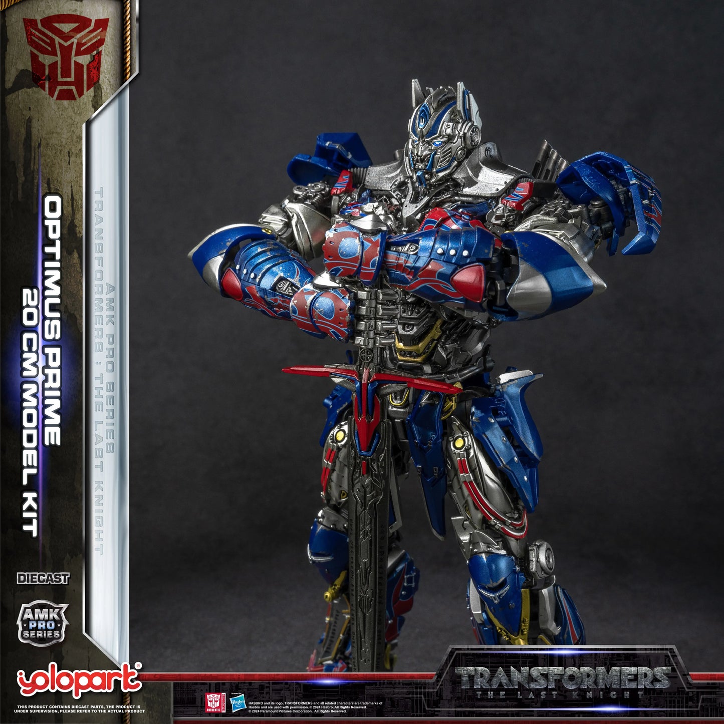 YOLOPARK Transformers Model – The Last Knight AMK PRO 20cm Optimus Prime Action Figure Toy for Boys & Men