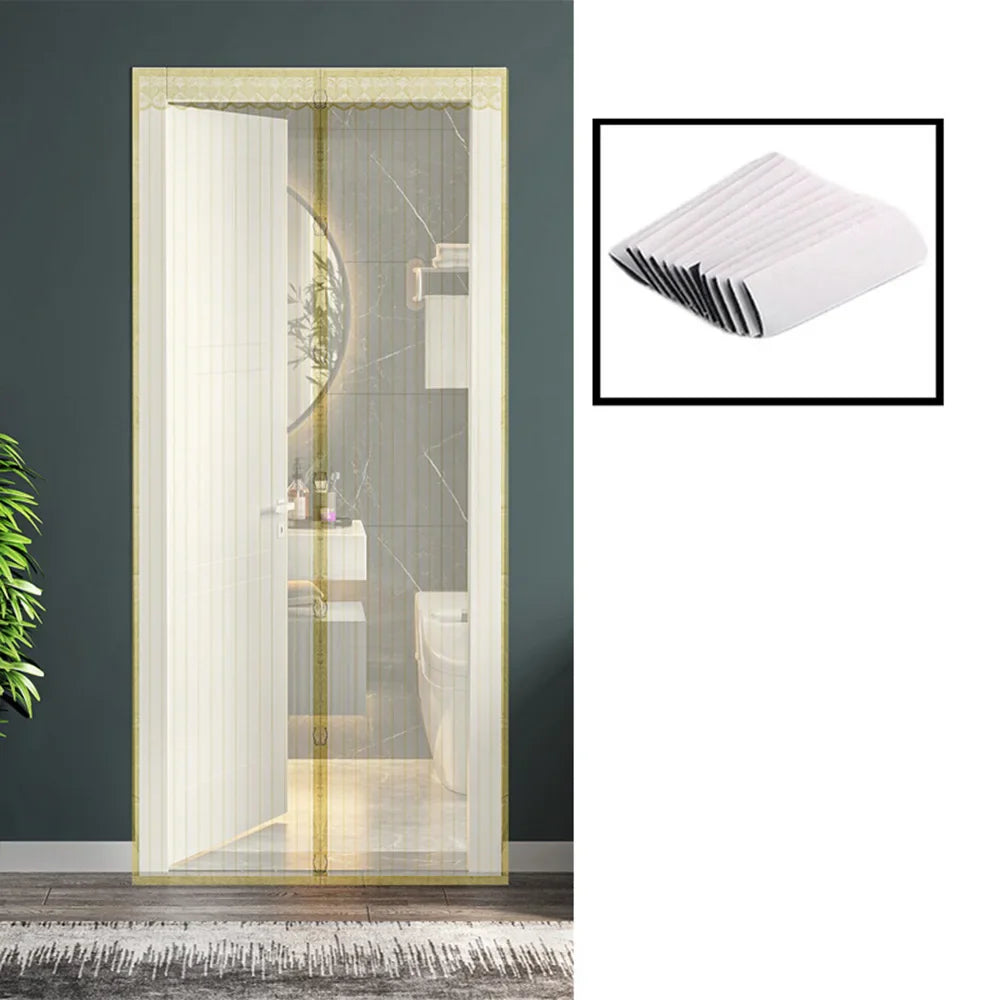 Magnetic Door Curtain Mosquito Net — Anti-Insect Fly Screen for Windows, Punch-Free Invisible Mesh