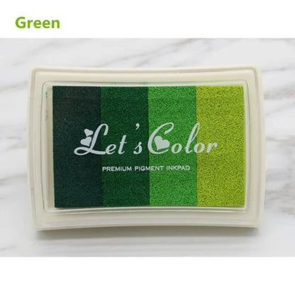 Durable Printing Ink Pad Set – Four-Color Gradient DIY Fingerprint Sponge for Creative Stationery Decoration