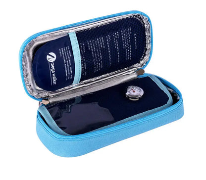 Mega Insulin Cooler Box – Portable Medium-Sized Insulated Travel Case for Diabetics with Nylon Fabric & Aluminum Foil Lining