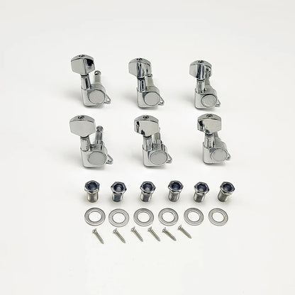 6PCS Locking Guitar Tuning Pegs – 3L3R String Tuners for Acoustic Guitar with Machine Head Knobs