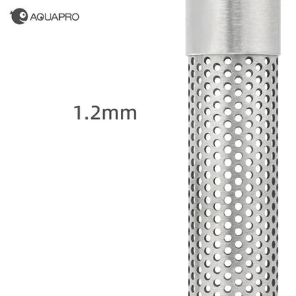 AQUAPRO Mini Stainless Steel Skimmer – Inlet & Outlet Pipes for Aquarium Fish Tanks, Filtro Accessories