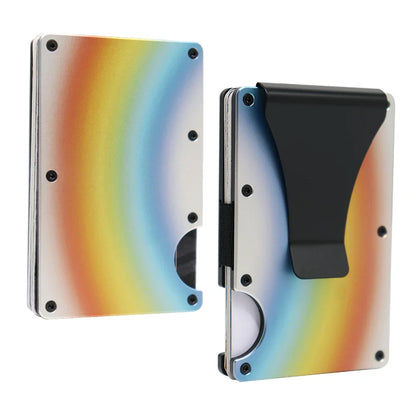 RFID Blocking Metal Wallet – Slim Aluminum Credit Card Holder & Money Clip for Business and ID, 2024 All Colors