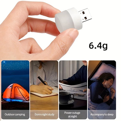 USB LED Reading Lamp 1W 5V - Eye Protection Night Light for Computers and Mobile Power Charging