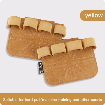 Leather Weightlifting Training Gloves with Palm Protection for Men & Women – Gym Workout, Pull Ups & Fitness Grips