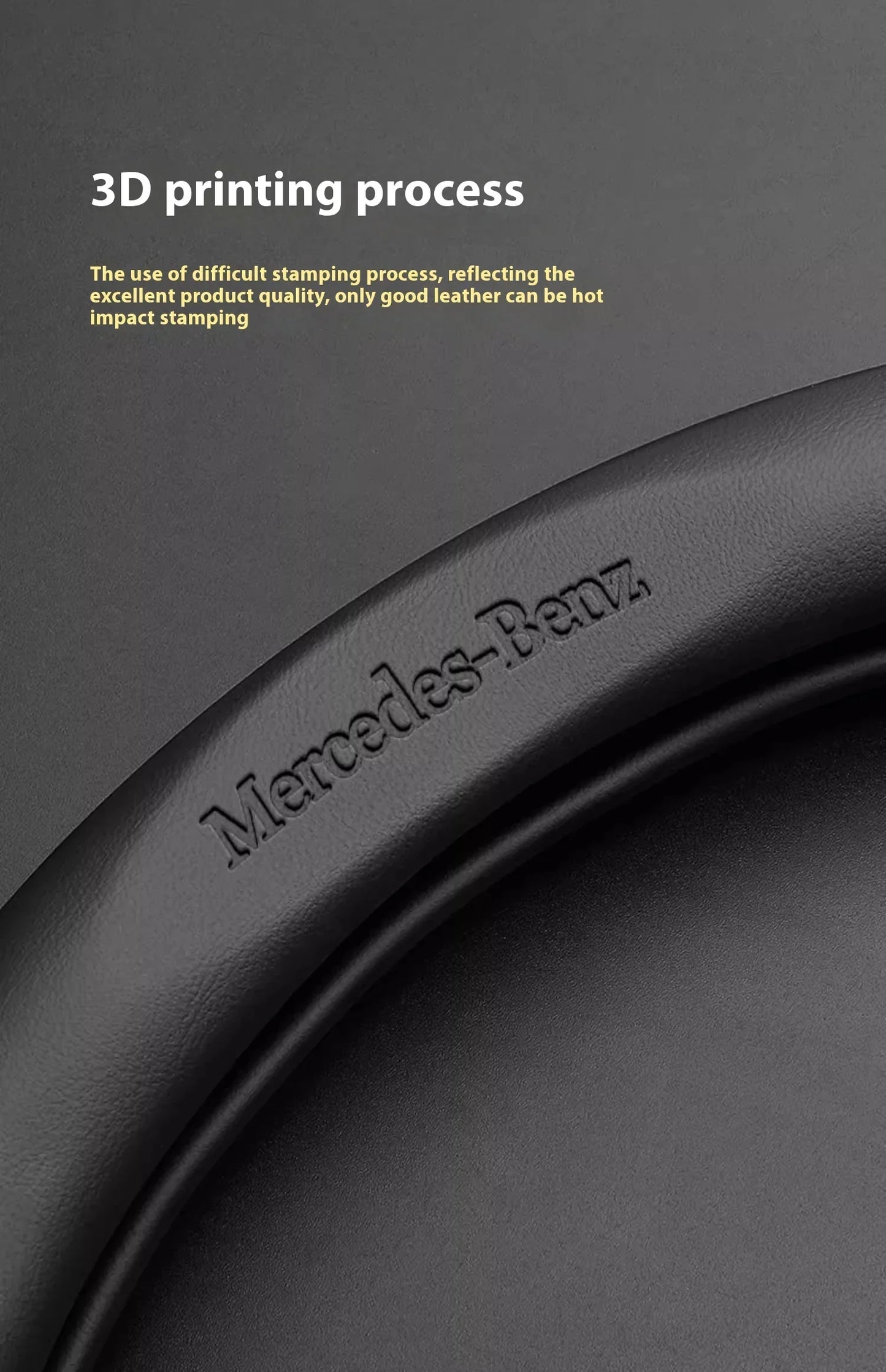 Mercedes-Benz Carbon Fiber Leather Steering Wheel Cover — Anti-Slip Fit for A/B/C/E/S/V/R-Class, C43, CLA, GLA, GLB, GLC, GLK, SLK, SL, Vito