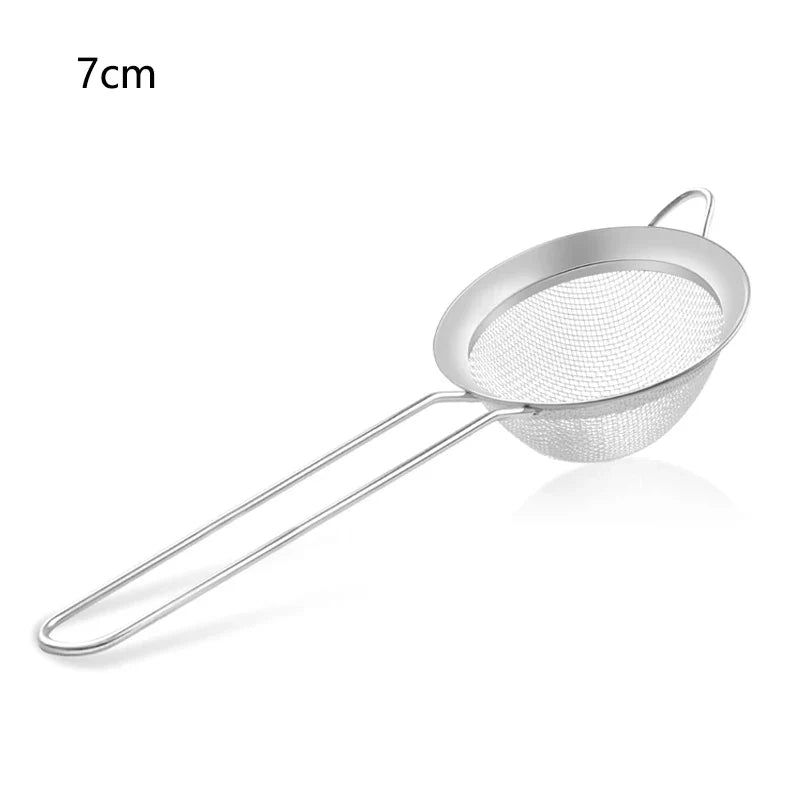 1/3/4pcs Stainless Steel Fine Mesh Strainer – Oil, Flour, and Pastry Sieve for Baking & Kitchen Use