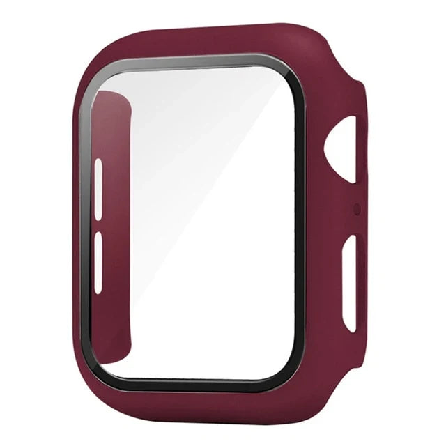 Apple Watch Glass Case Cover - Full Screen Protector for Series 9, 8, 7, 6, SE & iWatch 38mm-45mm