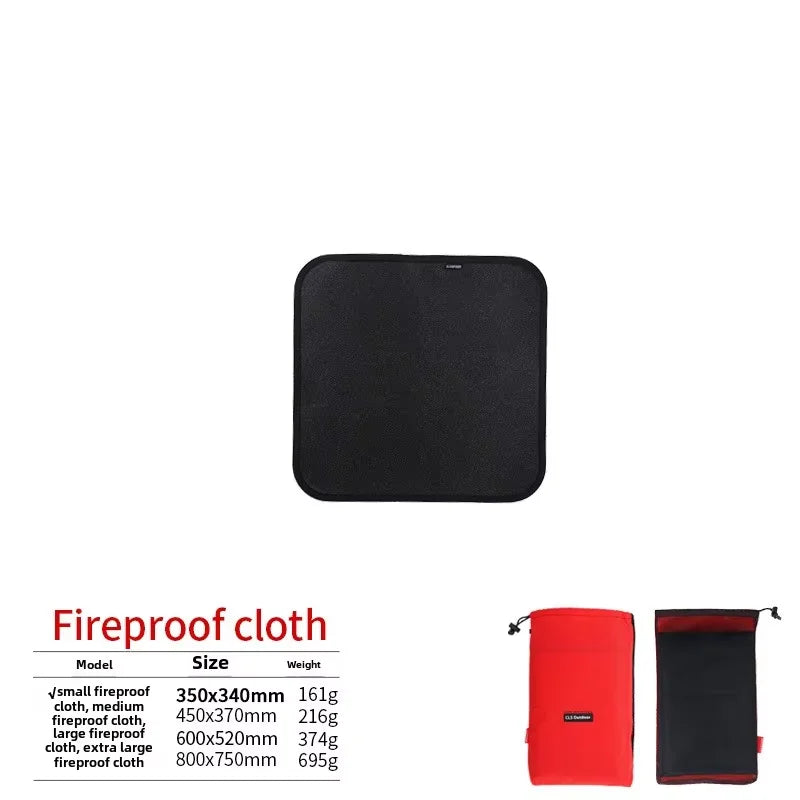 Outdoor Camping Fireproof Mat – Flame Retardant Picnic, Barbecue & Insulation Blanket, High-Temperature Fiberglass Mat