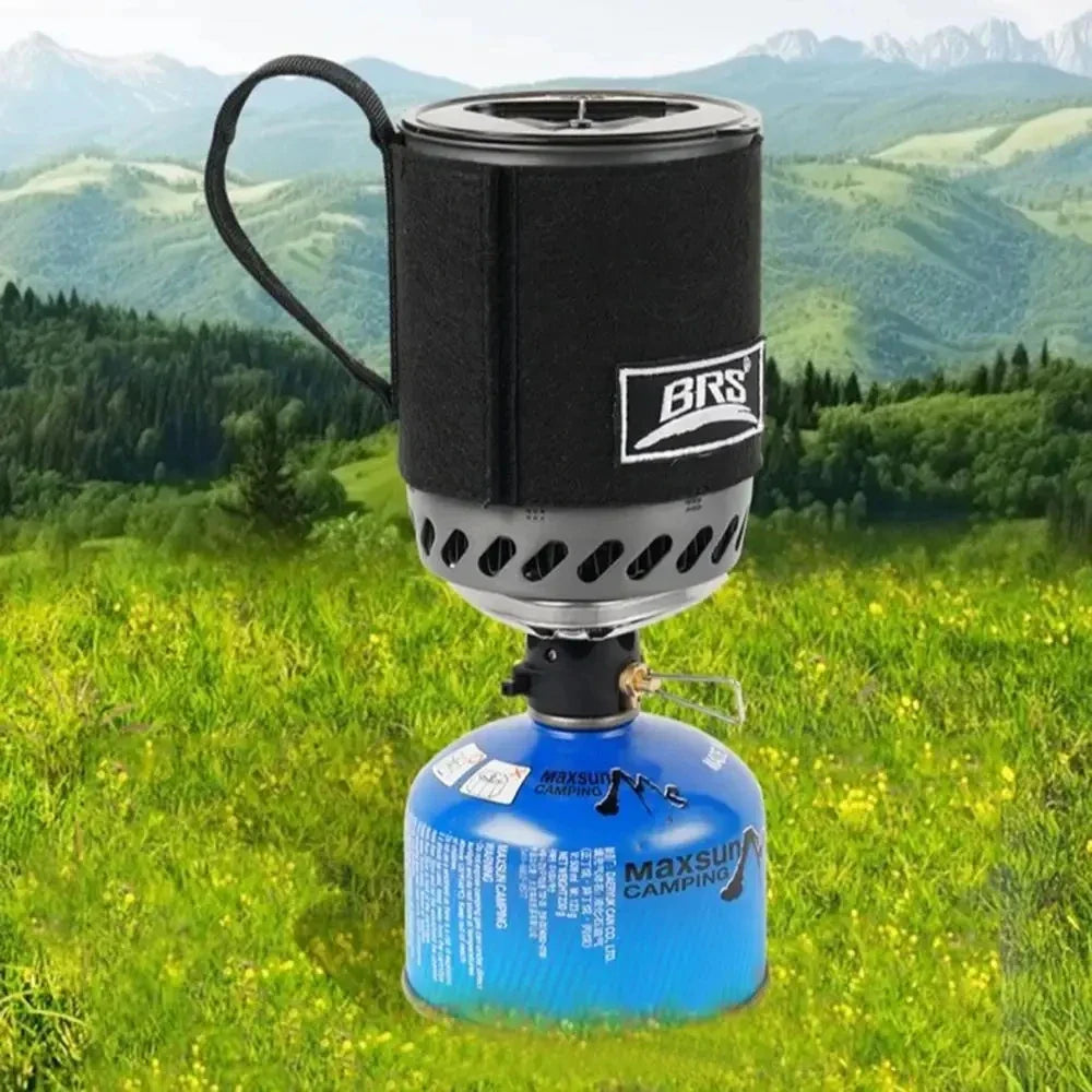 1500W BRS-61 Outdoor Heat Collecting Pot Burner — Ultralight Portable Hiking & Backpacking Stove System