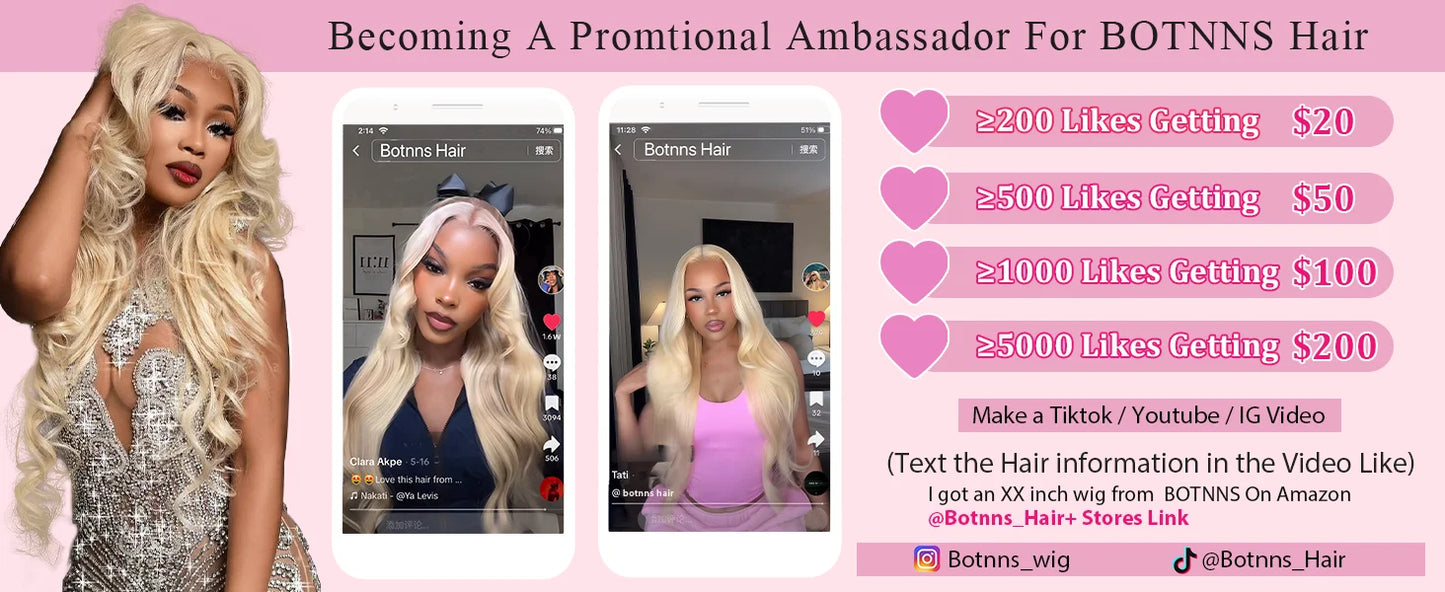 38 Inch 613 Blonde Body Wave HD Lace Front Wig – 13x6 Lace Frontal Human Hair Wig for Women