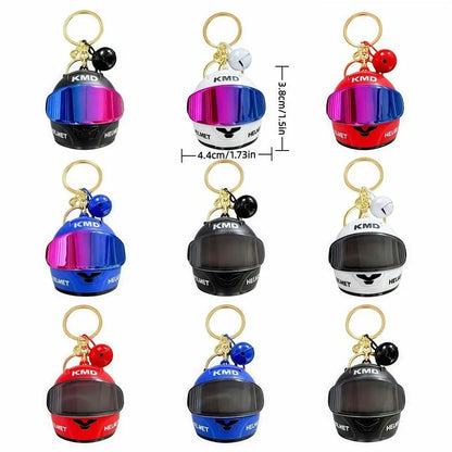 Cool Light-Up Helmet Keychain - Mini LED Night Light Pendant & Multifunctional Bag Charm