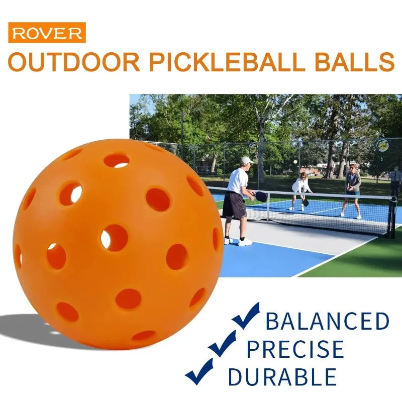 6/12pcs Indoor Pickleball Balls – Colorful & Durable 40-Hole 72mm Training & Practice Balls for Entertainment