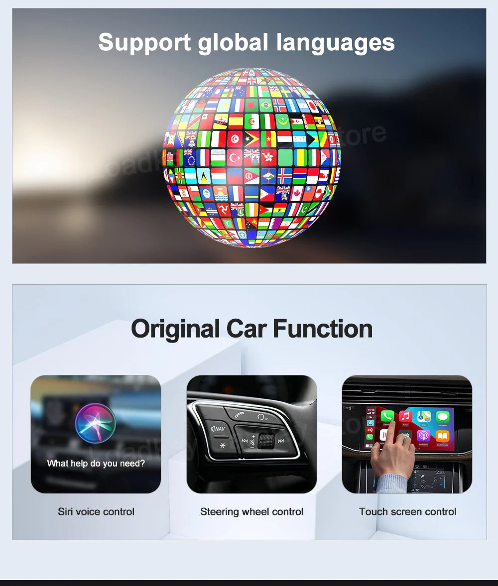 Carlinkit CarPlay AI Box — Qualcomm 6125 8-Core, Android 13, Wireless & Wired CarPlay, Android Auto for OEM Cars