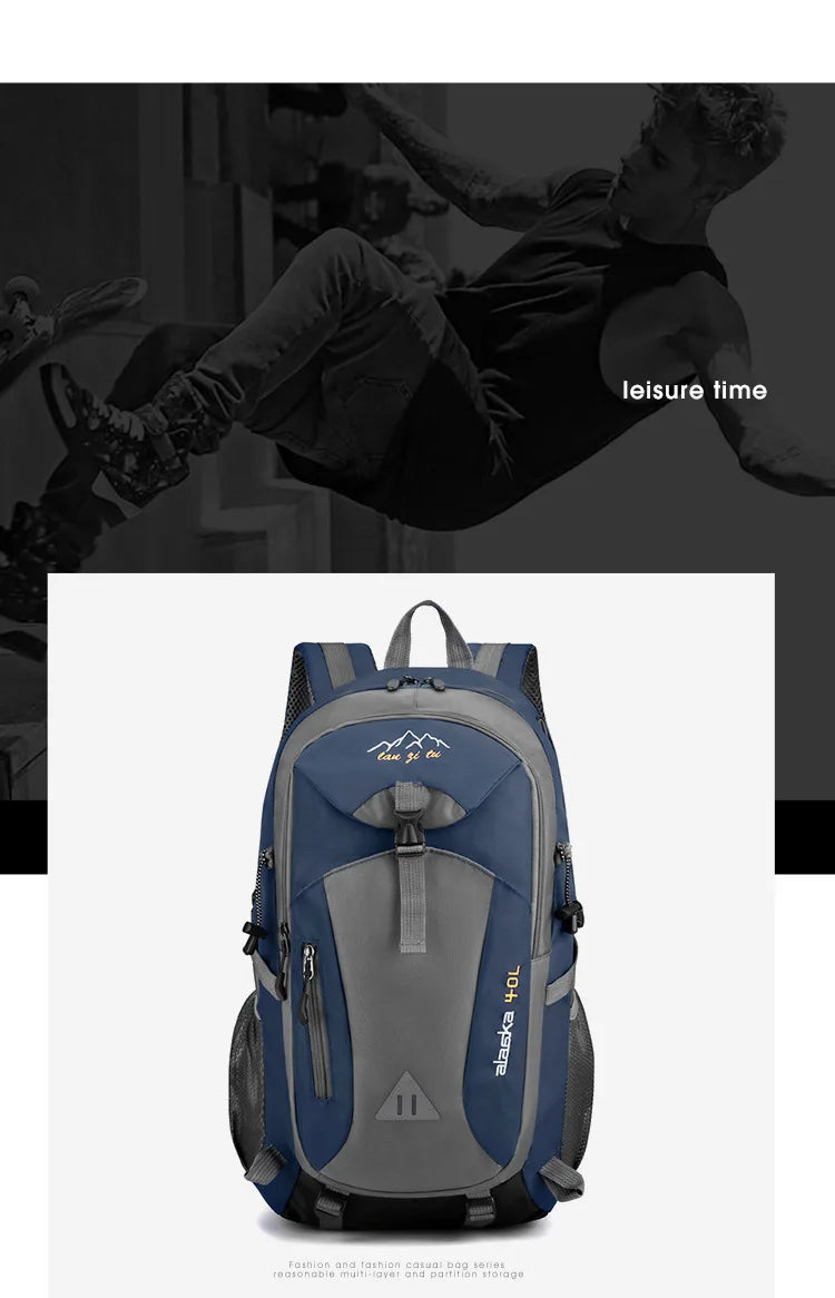 New 40L Outdoor Hiking Backpack – Men’s & Women’s Sports Shoulder Bag for Leisure & Travel, Large Capacity