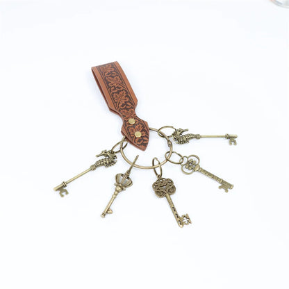 Medieval & Renaissance Cosplay Belts – Retro Metal Rings and Keychain Accessories