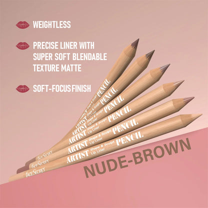 Face Secret Artist Shape Sculpt Lip Liner Set – Weightless, Precise, Super Soft & Blendable Matte Texture