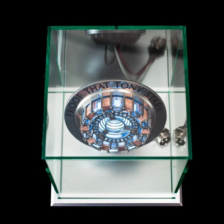 Avenger Iron Man MK1 Arc Reactor – Tony Stark Heart of Mark Figure with LED Light, 1:1 Cosplay Toy Chest Lamp for Kids Gift