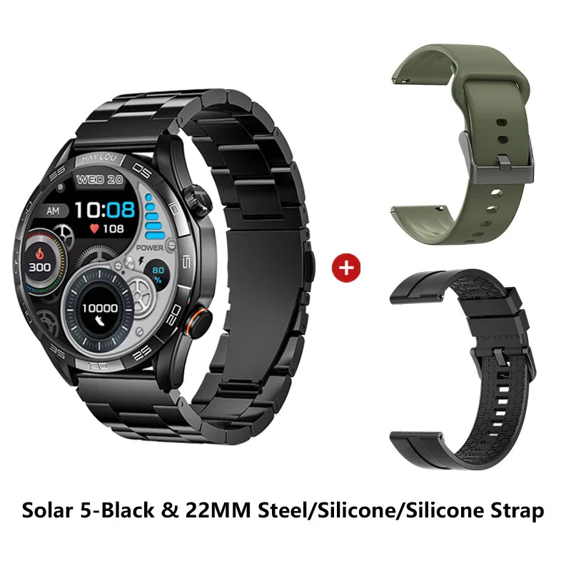 HAYLOU Solar 5 Smartwatch — 1.58" AMOLED, Voice Calling, 24H Health & Sports Tracker for Men