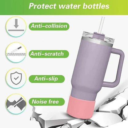 Universal 7.5cm Silicone Cup Sleeve – Soft Food-Grade Bottom Cover for Stanley 40oz, 30oz, 20oz Water Bottles