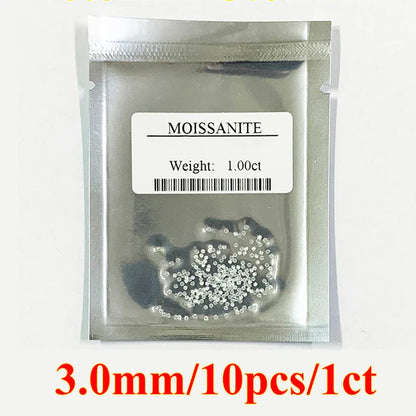 1CT Lab-Grown Moissanite Diamonds – D Color VVS1 Loose Gemstones, Full Size 0.7mm-20mm