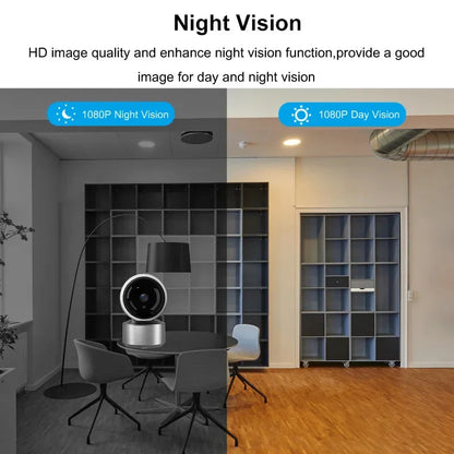 5MP WiFi Baby Monitor Security Camera – Tuya Smart Life App, 355° PTZ Auto Tracking, IR Night Vision & 2-Way Audio Indoor IP Cam