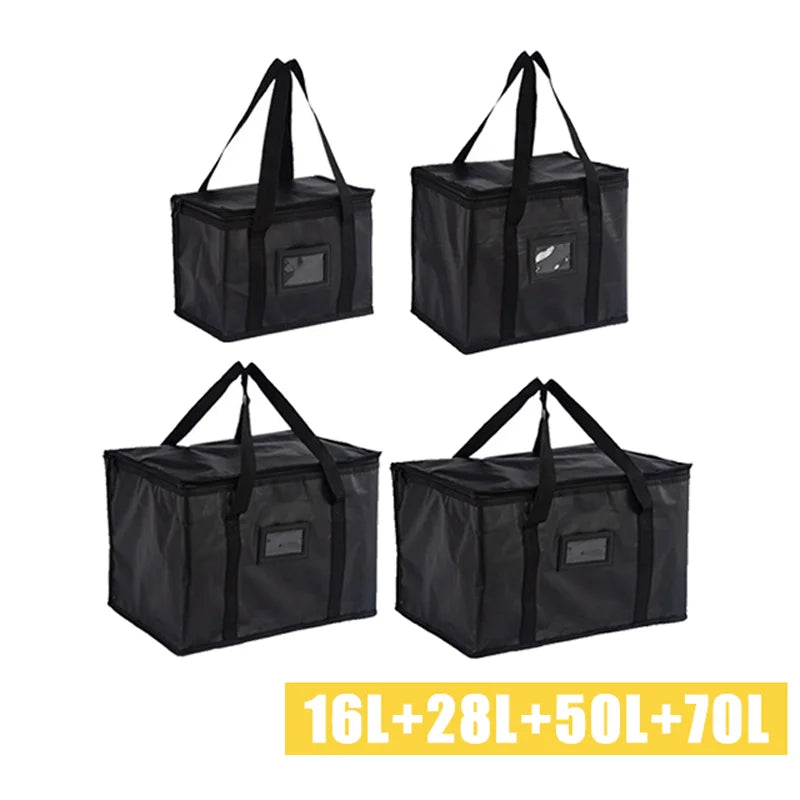 70L Large Insulated Thermal Cooler Bag – Portable Lunch Tote, Tin Foil Food Storage for Picnic, Camping, and Fresh Keeping
