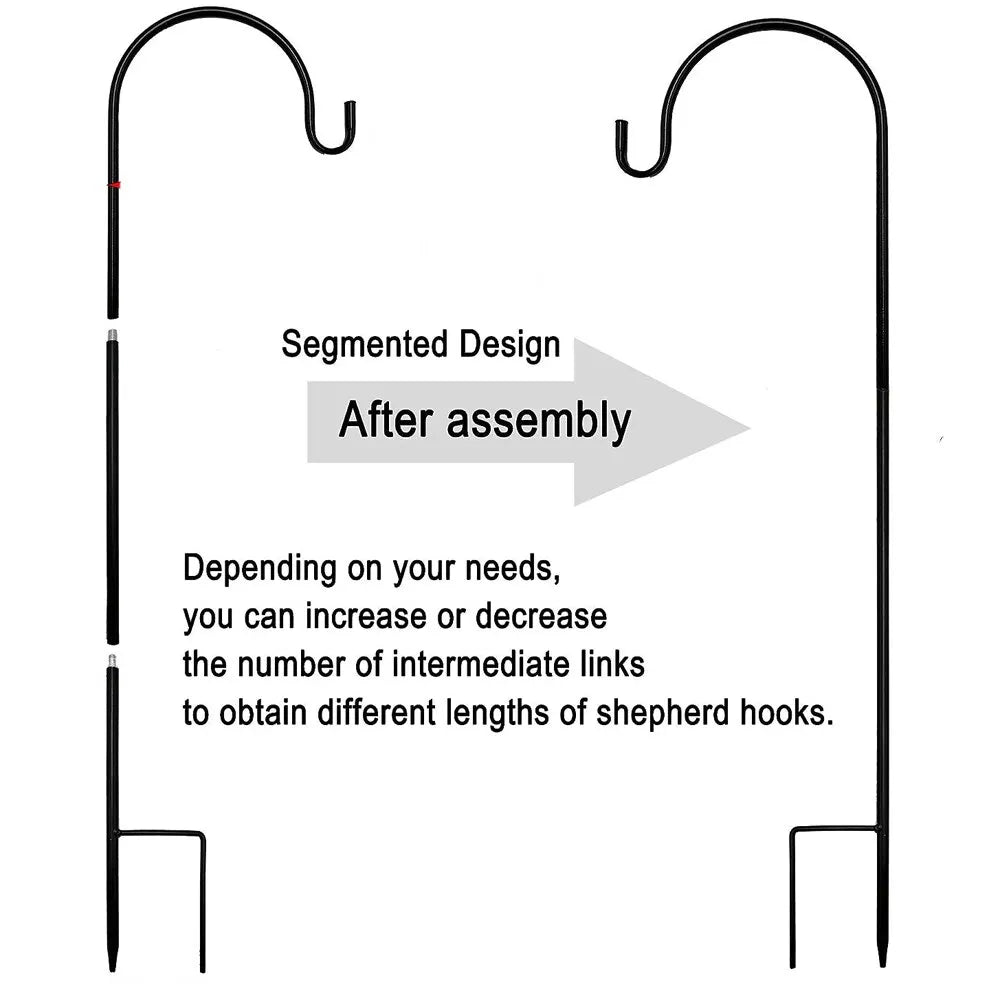 Shepherd Hooks Garden Stakes - Plant Hook, Lantern Hanger, Outdoor Decor, Available in 76cm, 80cm, 100cm