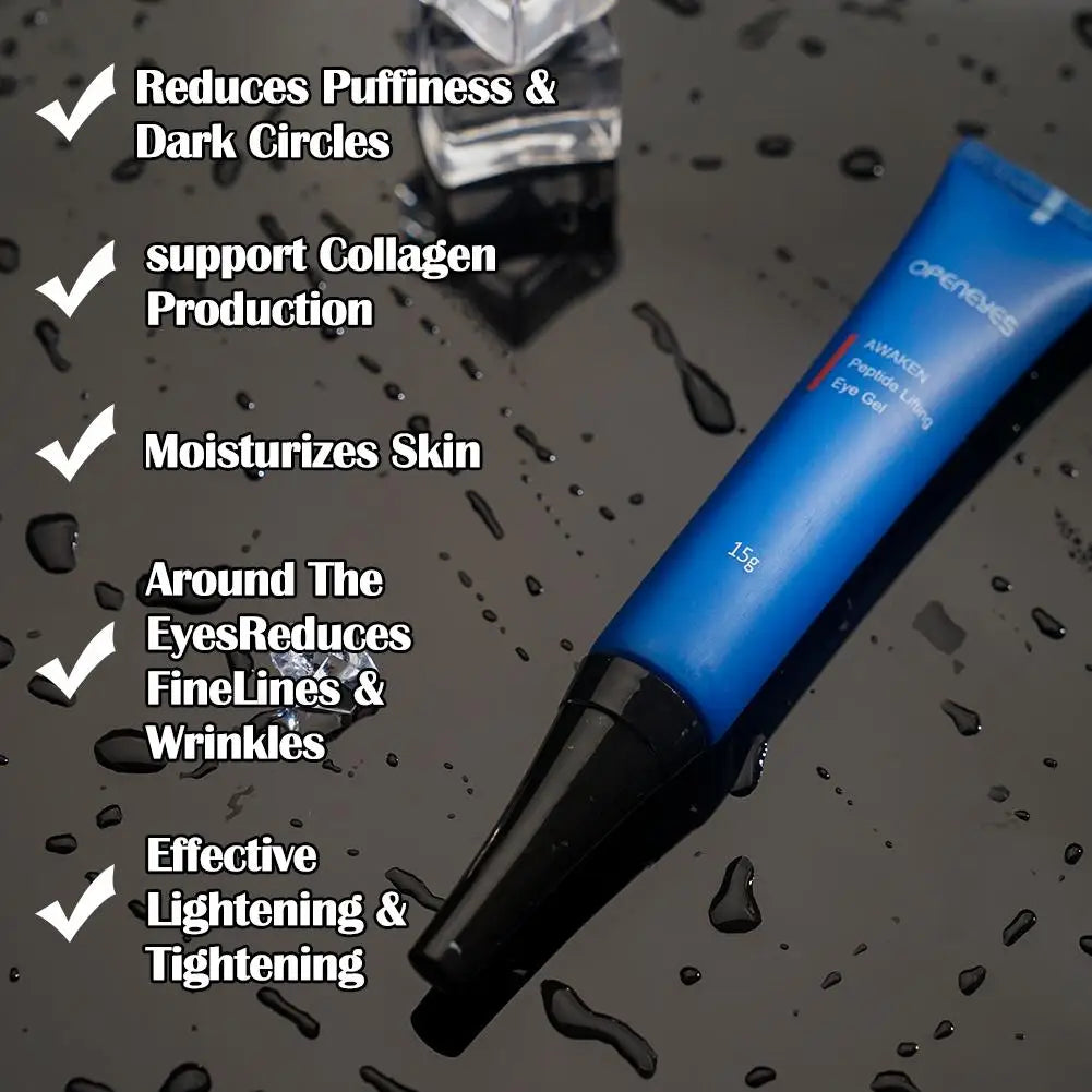 Peptide Lifting Eye Gel - Firming Moisturizing Eye Cream for Dark Circles, Puffiness & Wrinkle Care (1/2/3PCS)