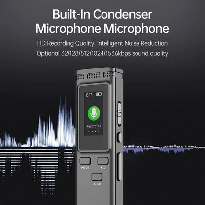 Digital Voice Recorder 64GB/16GB/8GB | Voice Activated Audio Recording, Noise Reduction, MP3 Playback, 288hrs