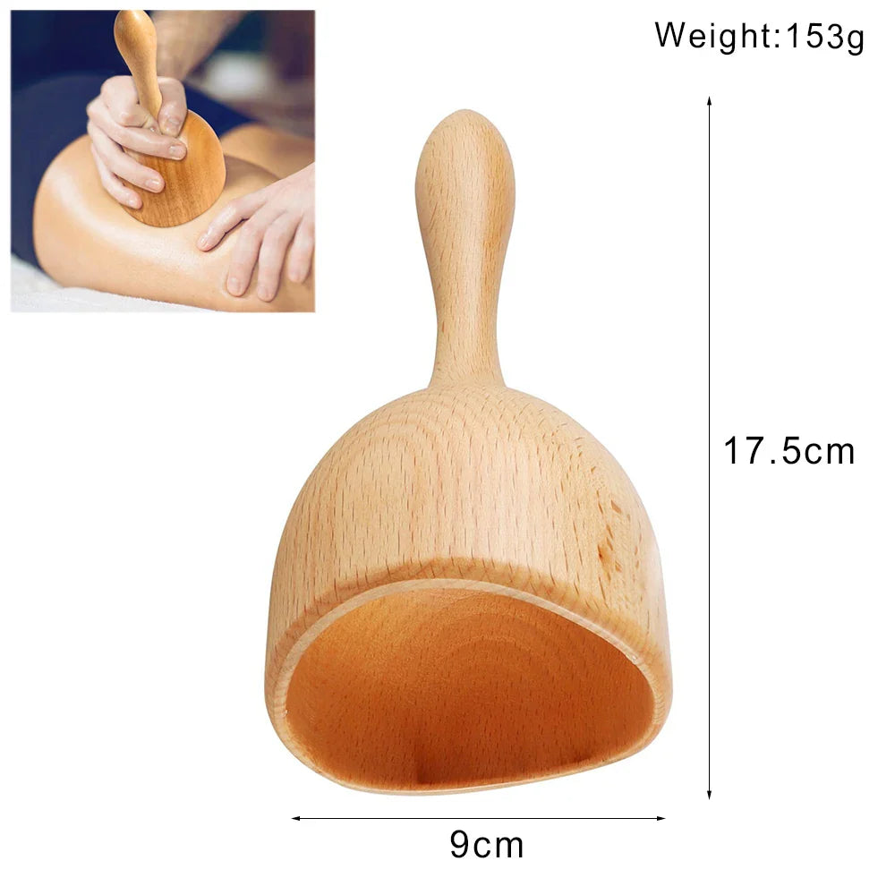 Wooden Lymphatic Drainage & Anti-Cellulite Massage Tools – Gua Sha for Body Shaping & Sore Muscle Relief