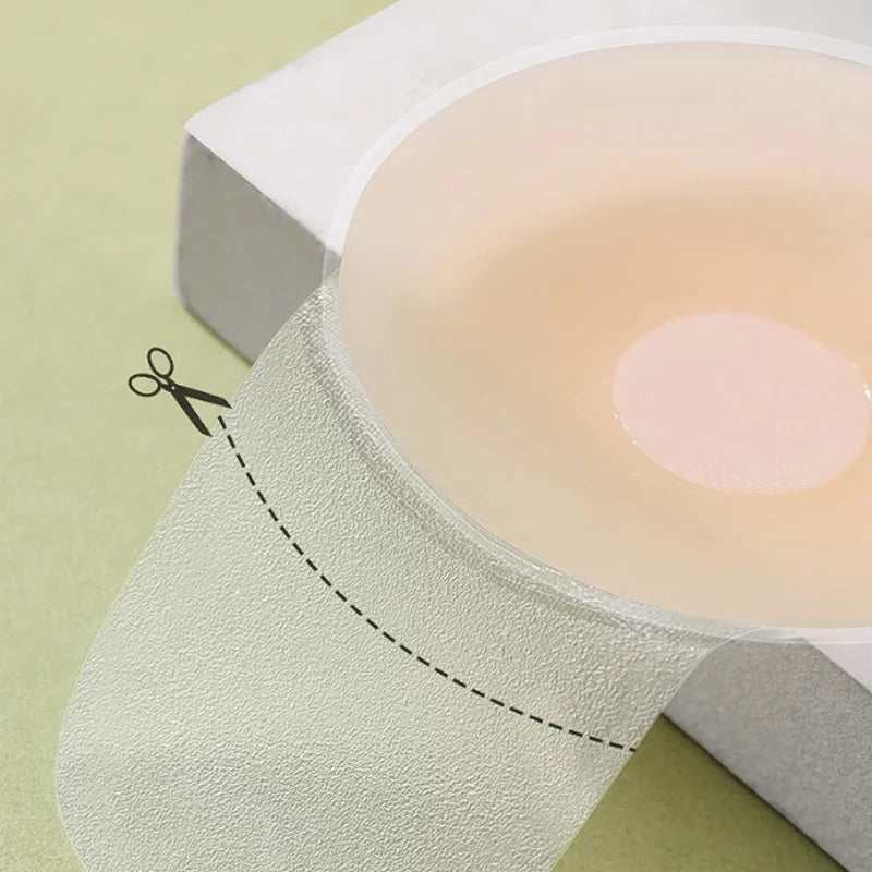 Silicone Nipple Cover Lift-Up Stickers: 1 Pair Adhesive Invisible Bras Chest Patch - Reusable Breast Petals Pads for Women