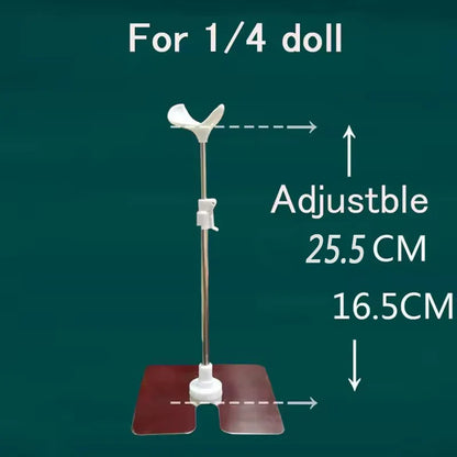 Adjustable Stainless Steel Doll Stand — 1/3, 1/4, 1/6 Universal Display Holder for BJD Dolls