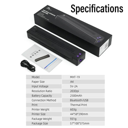 P19 Wireless Tattoo Stencil Printer – Fast Portable Transfer Machine for Small Business Use