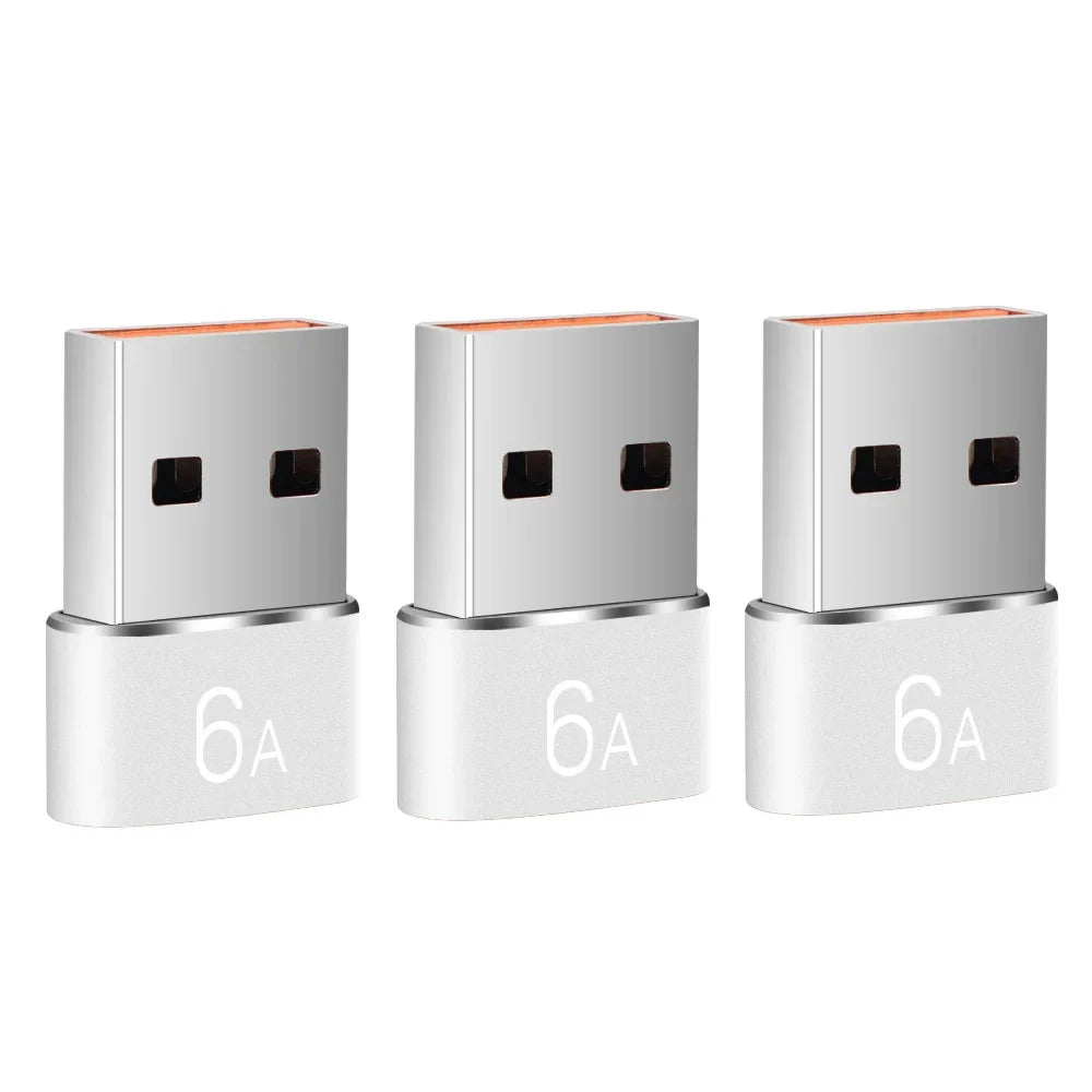 6A USB 3.0 to Type-C & Type-C to USB OTG Adapter – Fast Charging Connector for Samsung, Xiaomi, PC & MacBook Pro