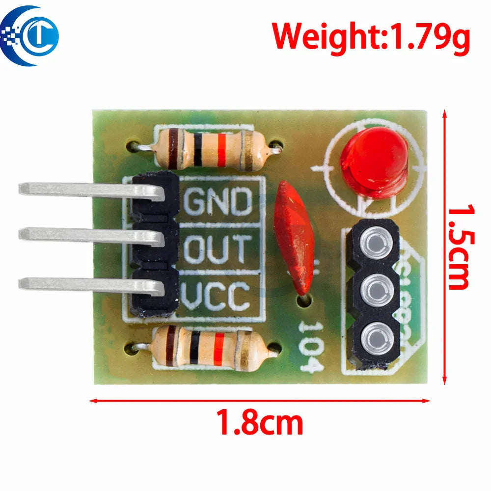 KY-008 650nm Laser Transmitter Module – Laser Sensor Receiver Kit, Non-Modulated Tube Module