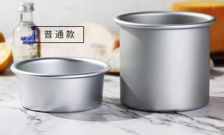 Round Cake Pan with Removable Bottom – 10cm Deep Anodized Aluminum Cheesecake & Chiffon Baking Mold