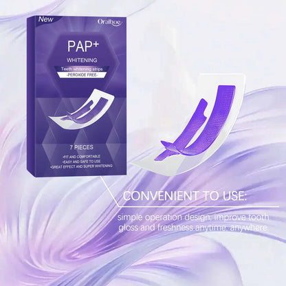 Purple Teeth Whitening Strips - Stain Removing Oral Care Strips for a Brighter Smile