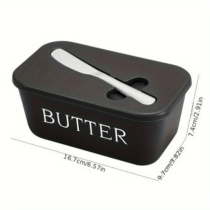 Airtight Butter Dish with Built-In Knife & Slicer – Butter and Cheese Storage Container