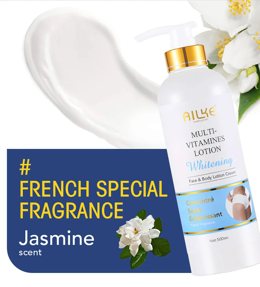 AILKE Multi-Vitamin Moisturizer – Body Lotion for Radiance, Whitening & Hydration