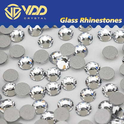 VDD SS4–SS30 Glass Crystal Rhinestones – High Quality Flatback Glitter Strass Stones for Nail Art, DIY Crafts & Decoration