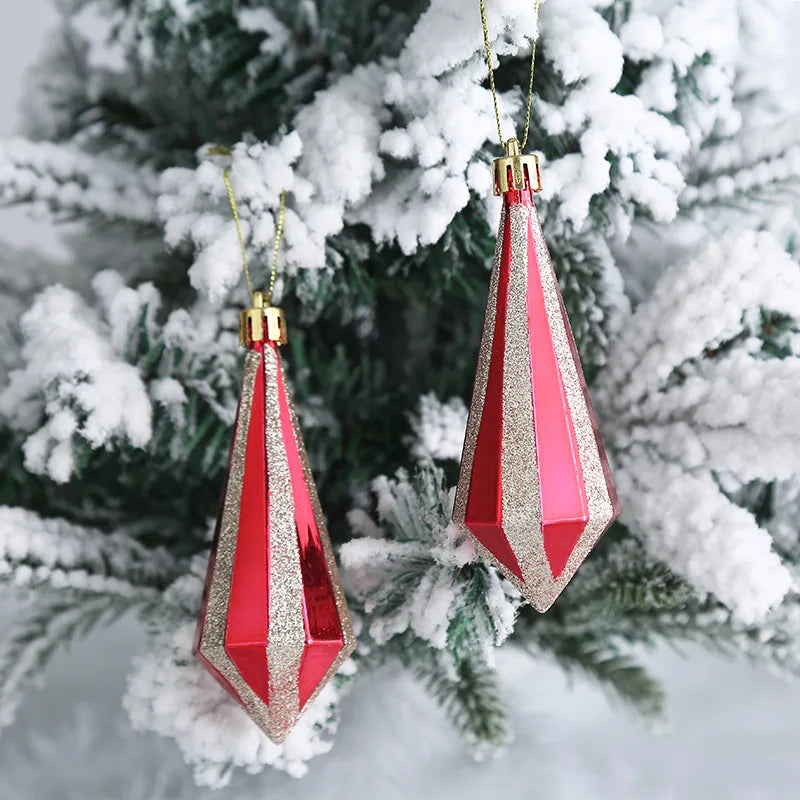 Christmas Tree Hanging Ornament – Red & White Candy Cane Pendant for Xmas, Home Decor & New Year 2024