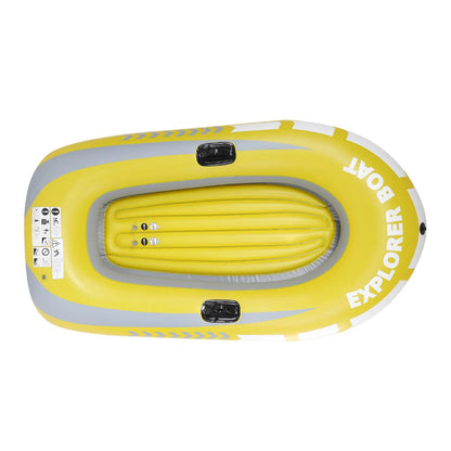 Heavy Duty Inflatable Canoe – Thickened 2-Person Rowing Kayak, Wear-Resistant Inflatable Boat